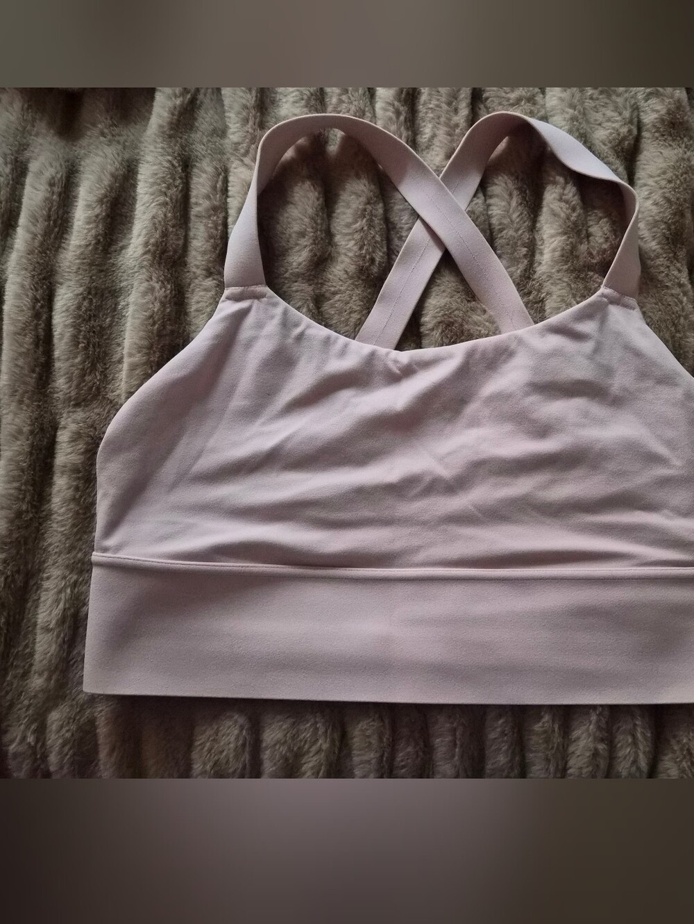 Athleta Light Pink Crossback Comfort Sports Bra